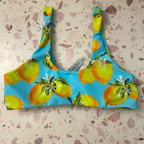 Verano Playa Fruity lemon floral bikini top - Picture 3 of 8